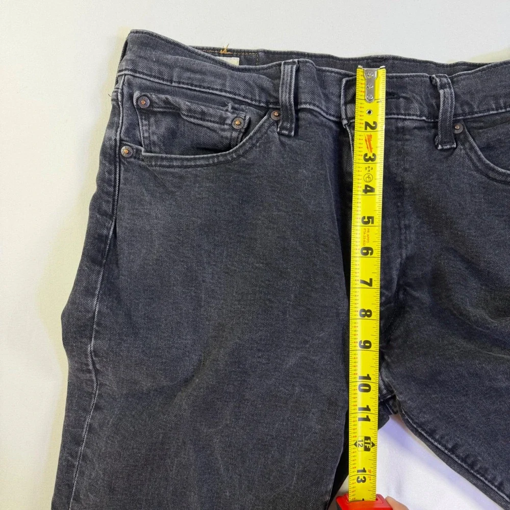 Levi's 514 Slim Straight Jeans Mens 36x31 Washed‎ Black Charcoal Stretch Denim